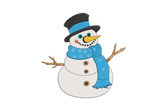 Cute Snowman: A Charming Winter Embroidery Design for Personalized Gifts