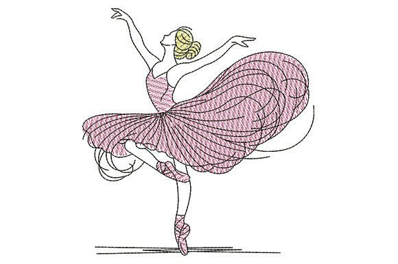 Elegant Ballerina: A Seasonal Embroidery Gem