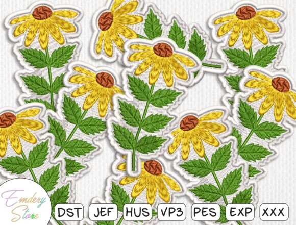 Floral Embroidery Design Patches