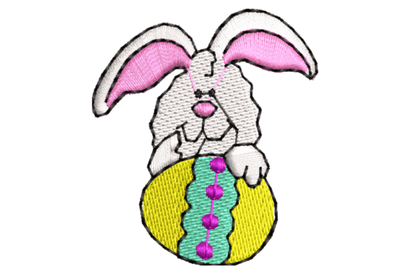 Rabbit Embroidery Design: A Joyful Artist for Personalized Gifts
