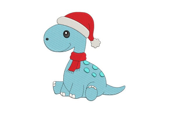 Santa Dinosaur: A Playful, Festive Embroidery Design for Holiday Makers