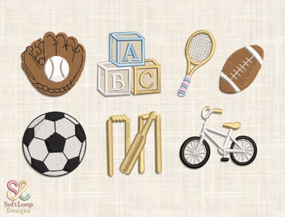 Sports Embroidery Design Bundle