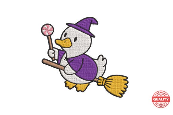 Wizard Duck on Broom
